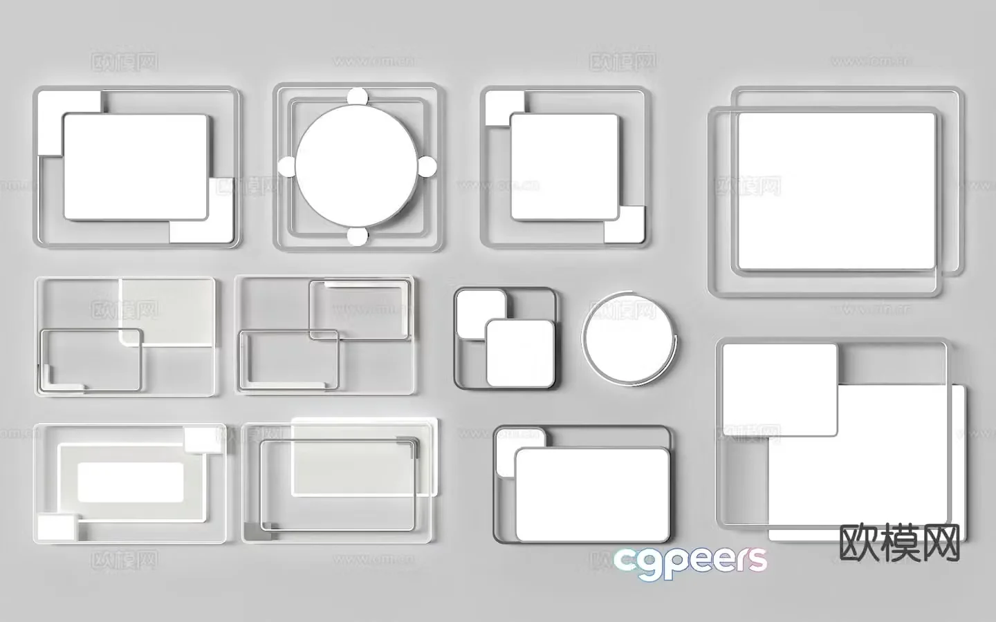 Living room ceiling lamp square ceiling lamp 3d model