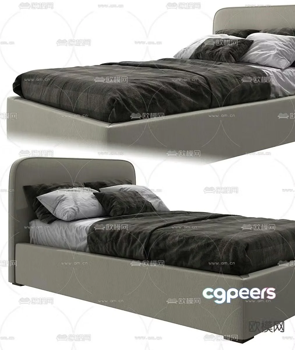 Delavega KD820 modern single bed 3d model