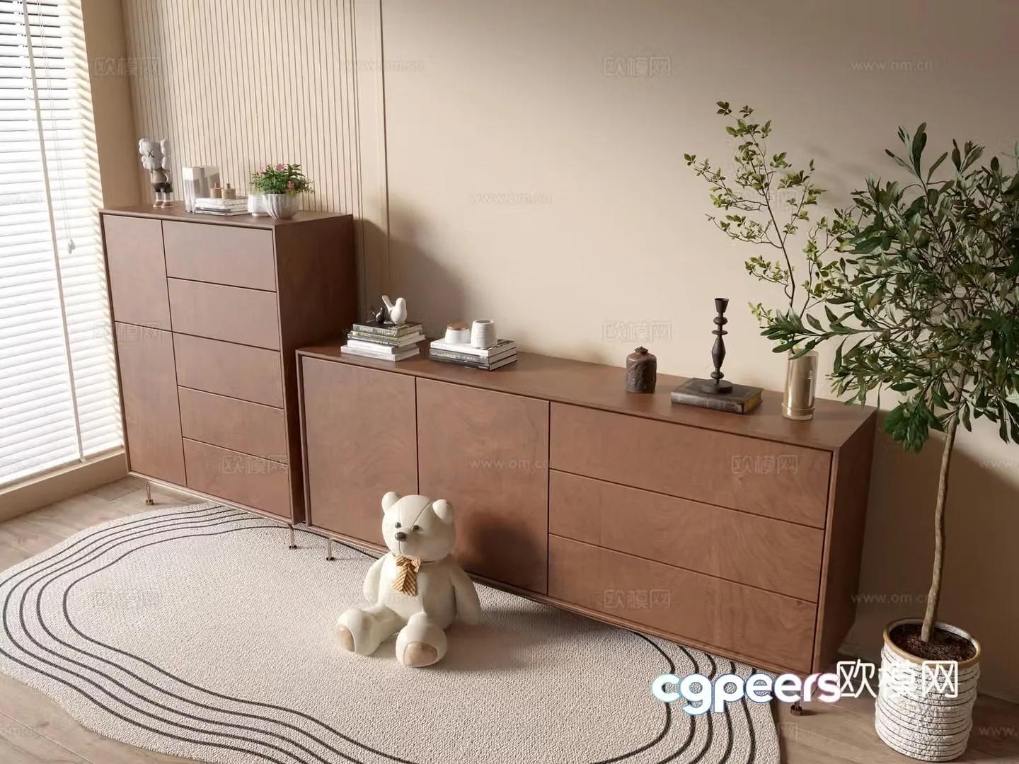 Modern cabinet whole cabinet sideboard balcony cabinet storage cabinet entrance entrance cabinet 3D model