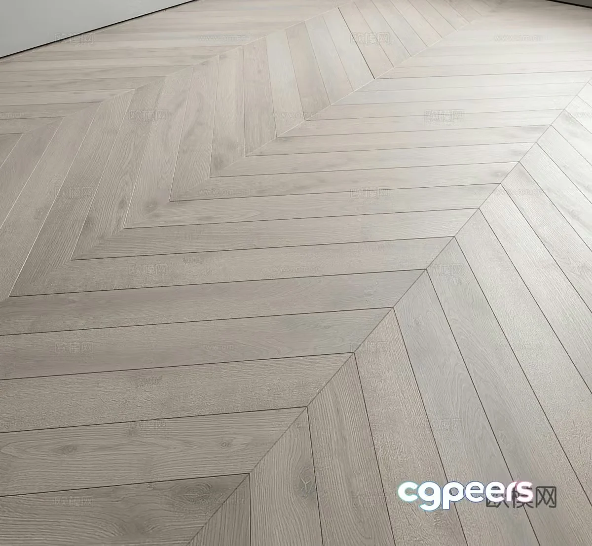 Fish bone wood floor 3d model