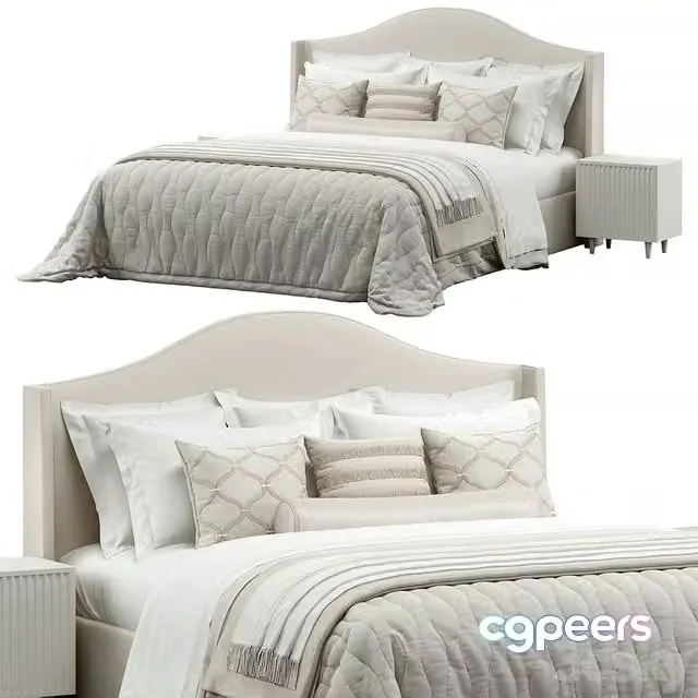 3ds Max Free – Hampton Headboard Bed