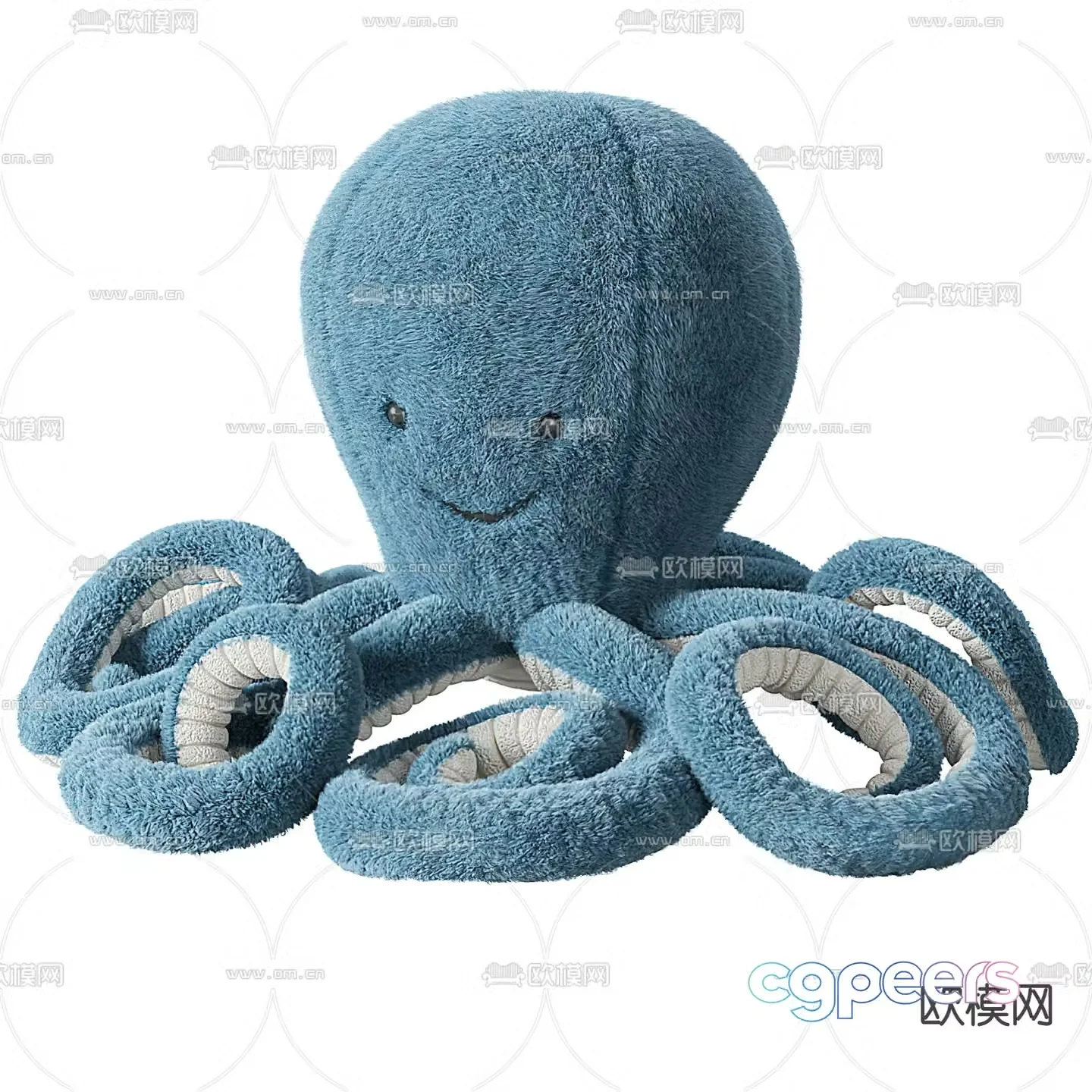 Modern octopus plush toy 3d model