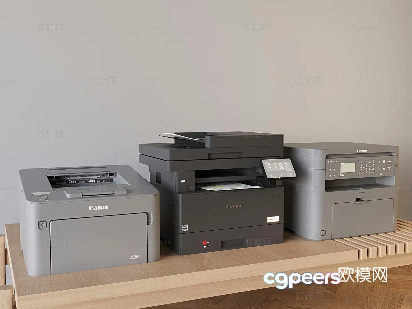 printer copier scanner fax machine 3d model