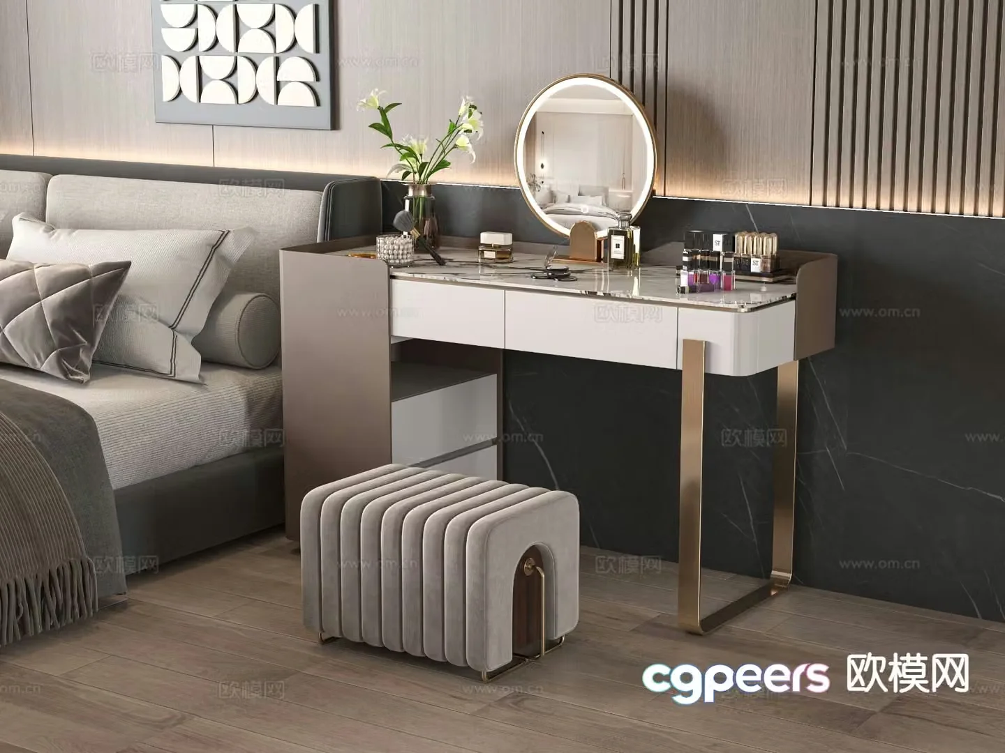 Modern dressing table 3d model