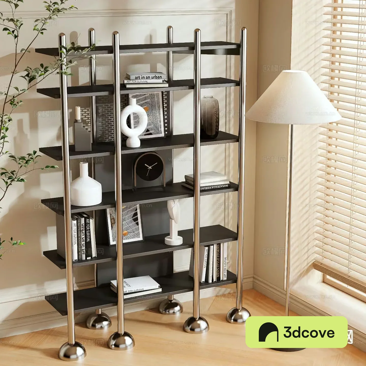 Modern storage shelf bookshelf