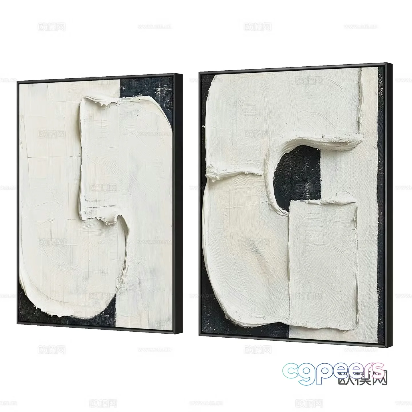 Modern hanging painting 3d model