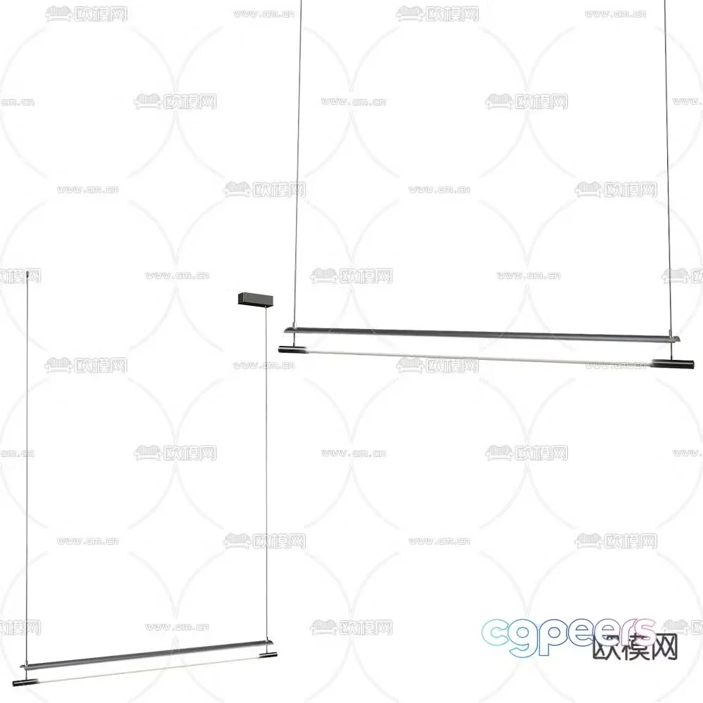 GLODE long chandelier 3d model