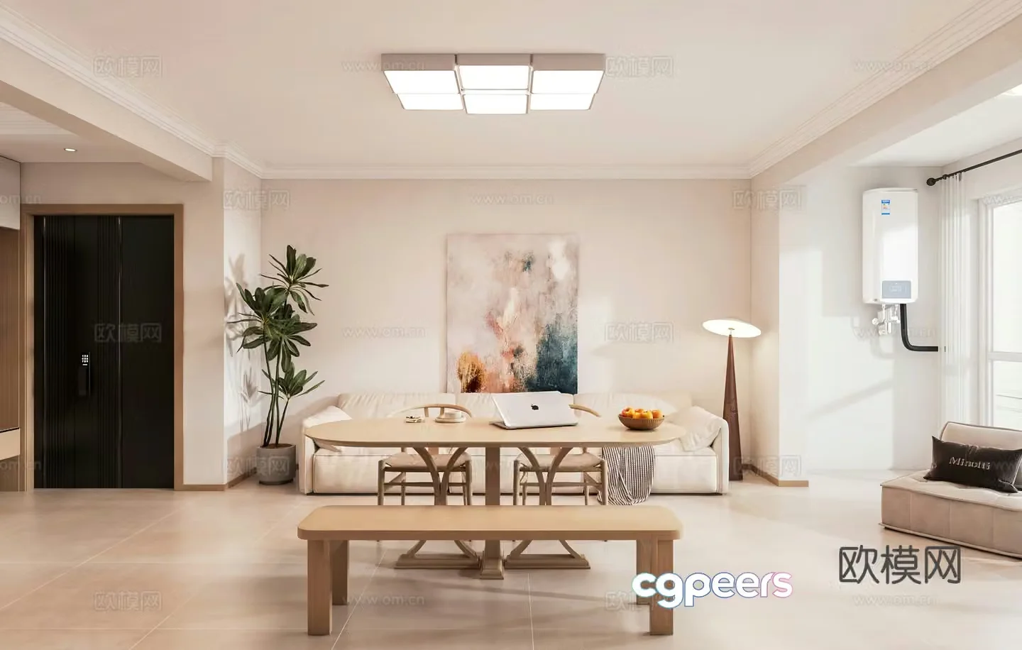 Modern guest restaurant 3d model