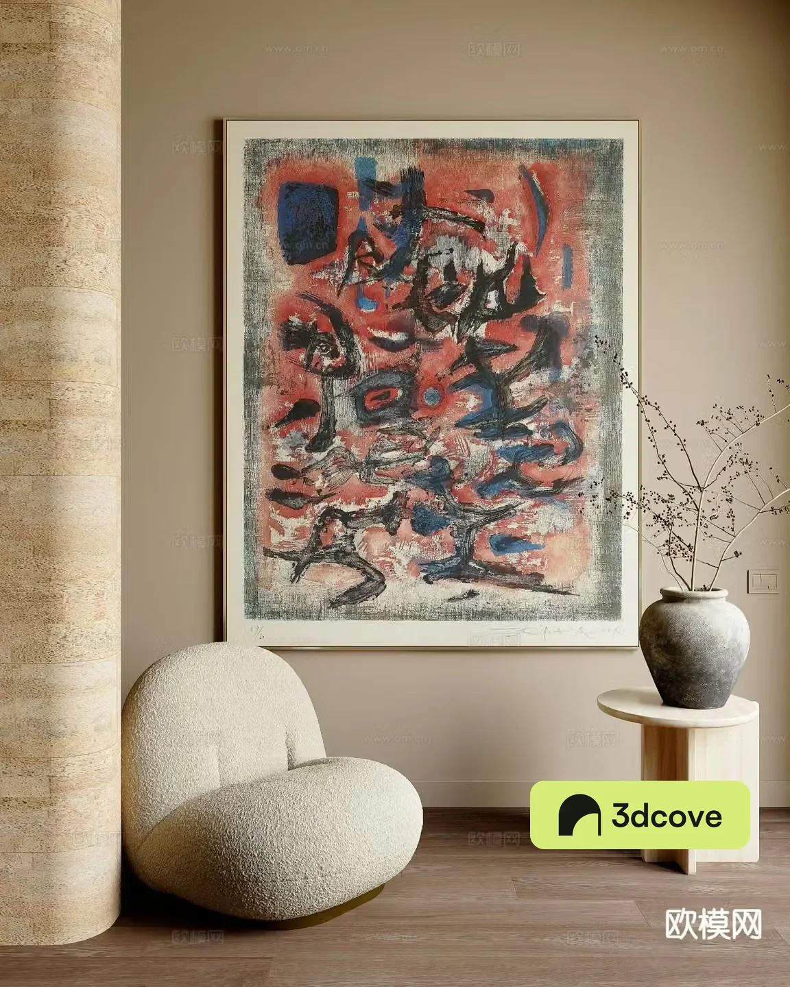 Wabi-sabi texture painting abstract painting decorative painting