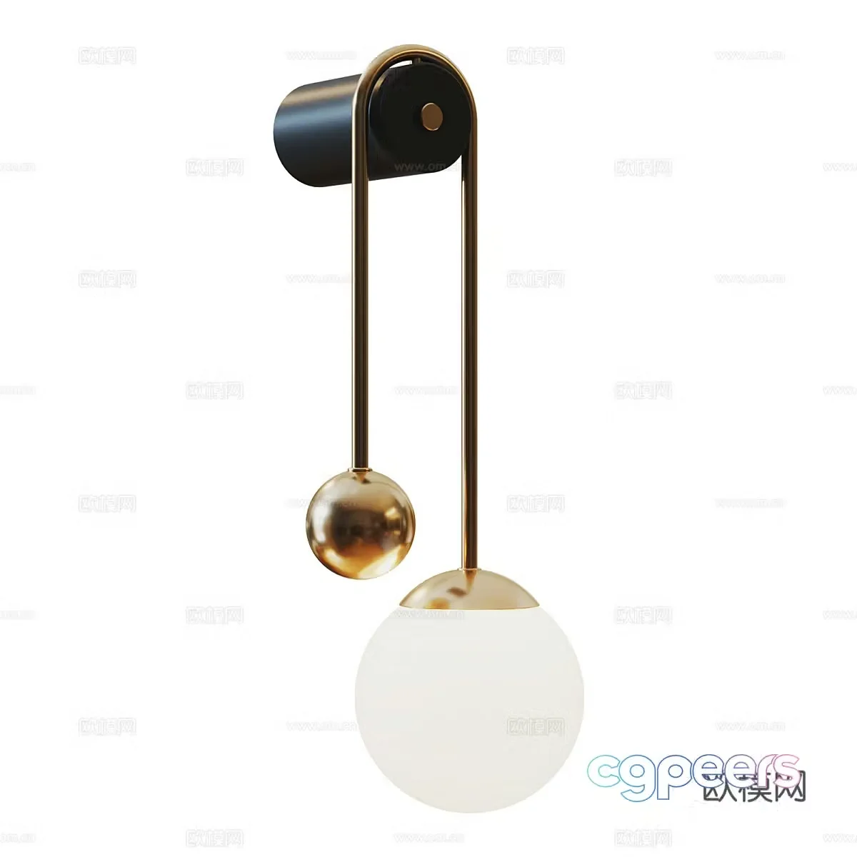 Light luxury wall lamp 3D model