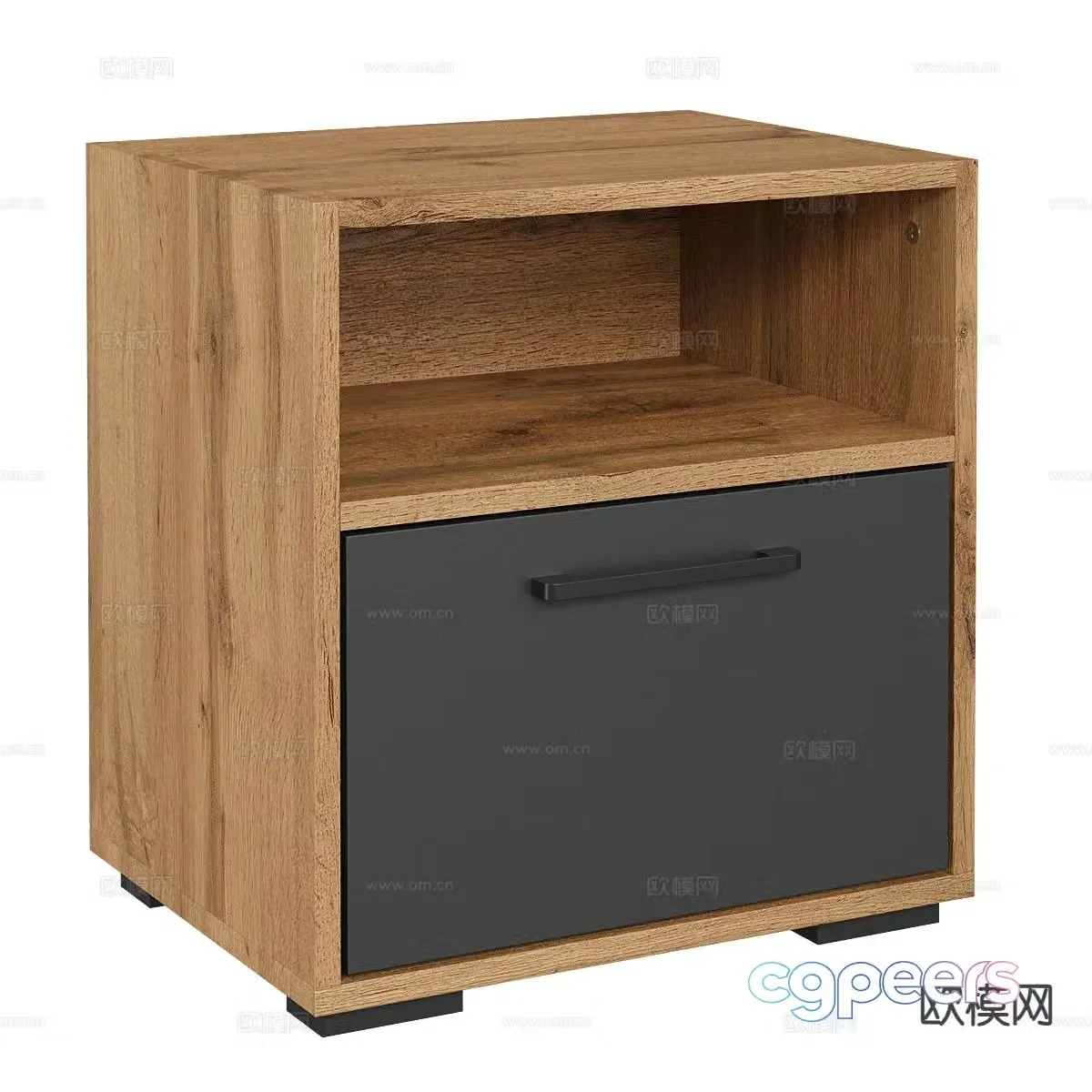 Nordic simple bedside table 3d model