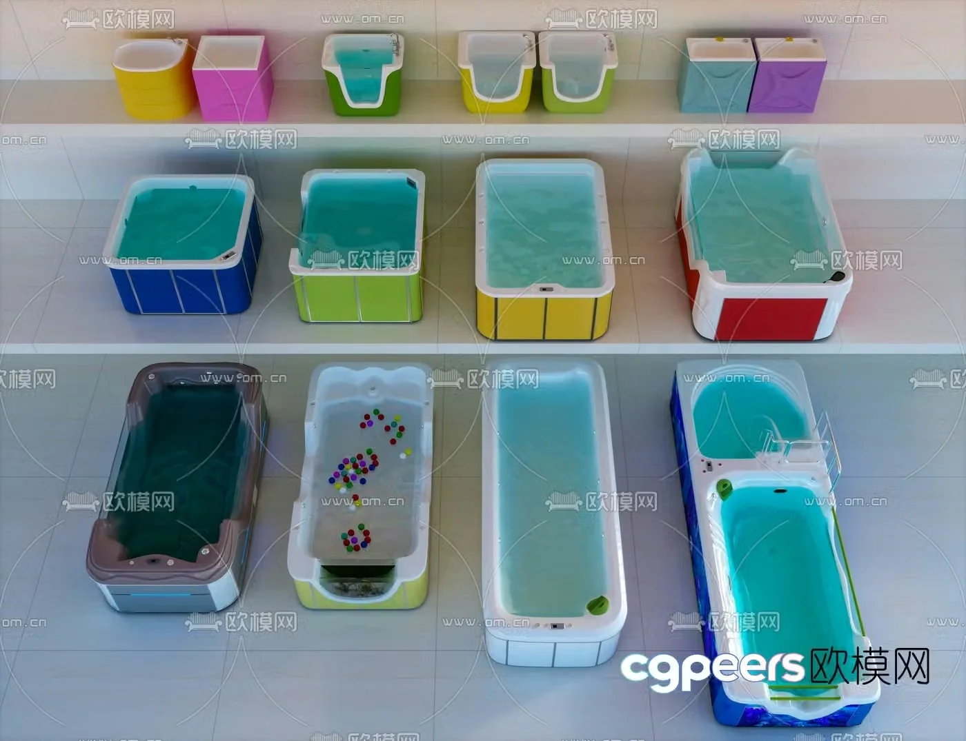 Modern baby bathtub children’s bathtub 3d model