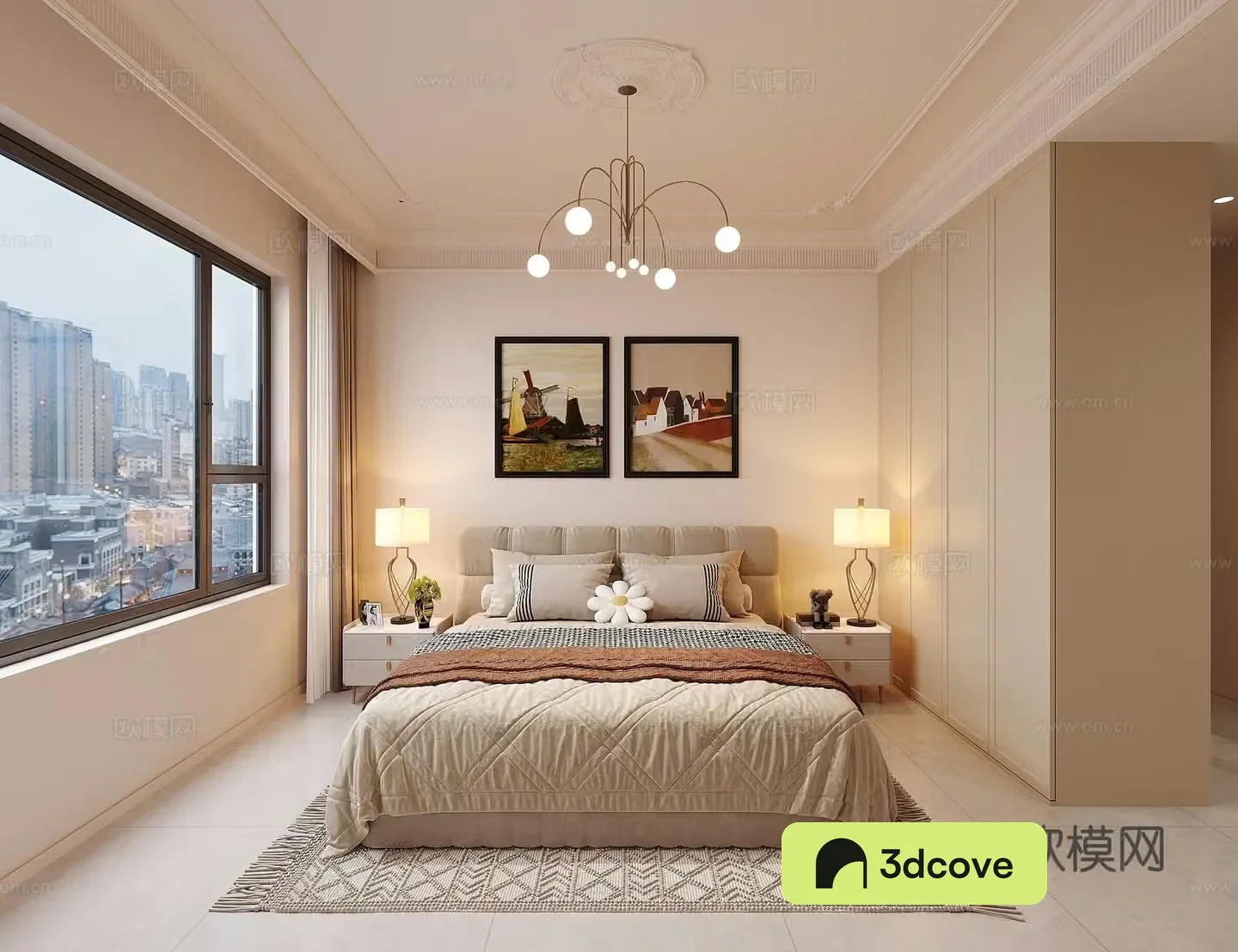 French simple bedroom