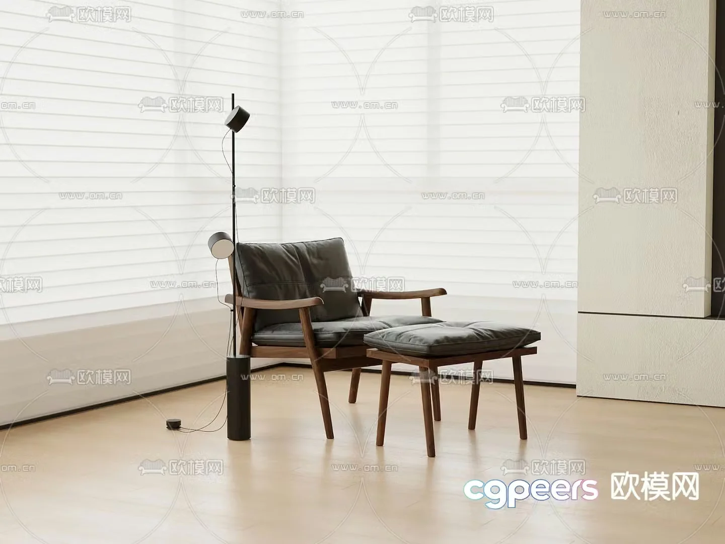 modern chair leisure chair lounge chair 3d model