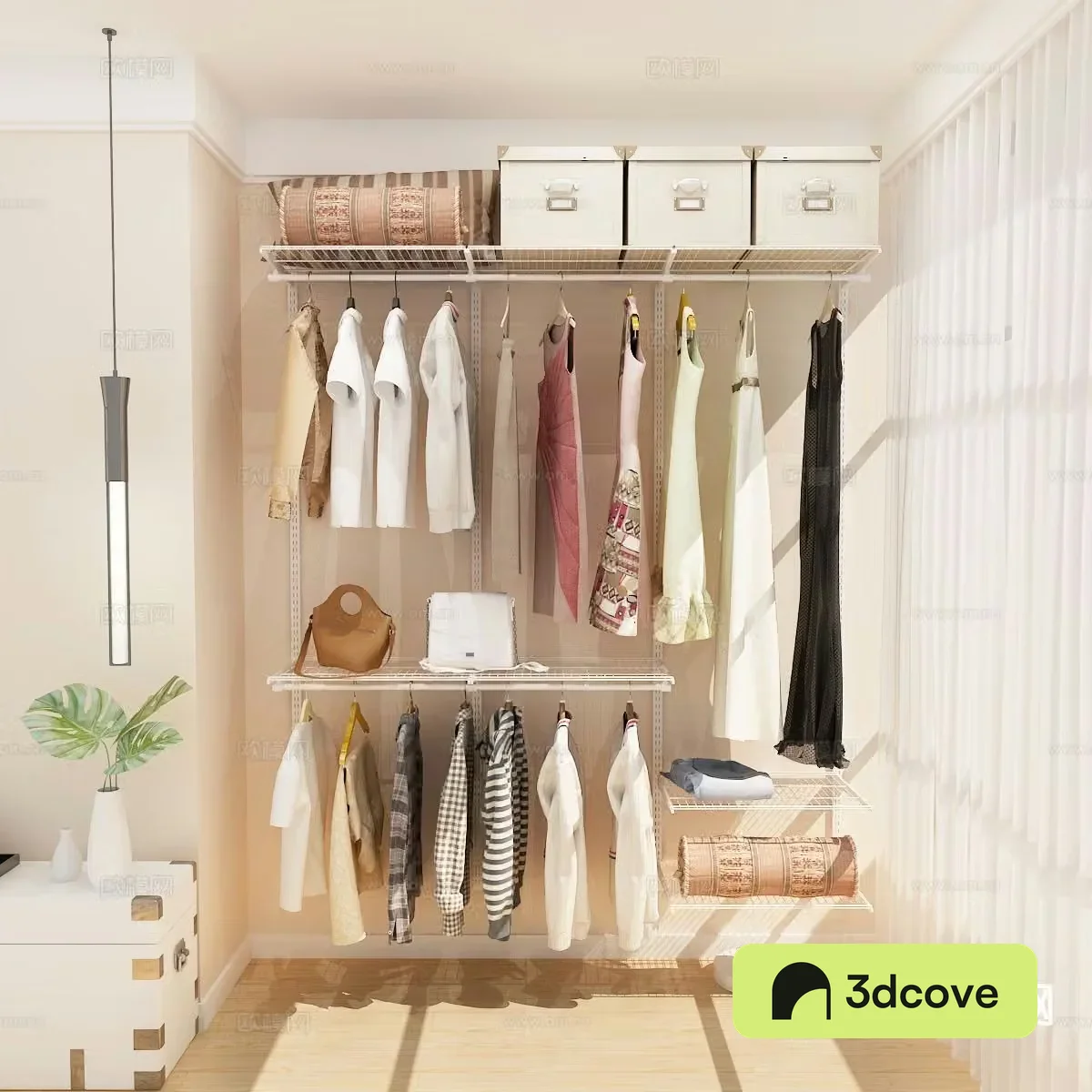Modern walk-in closet