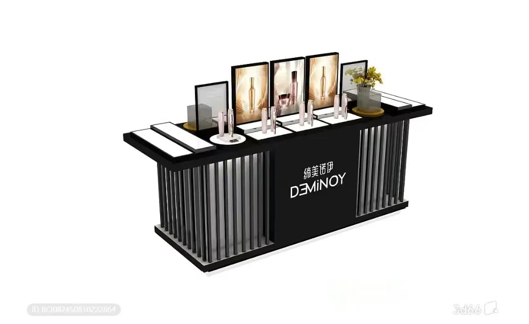 A Black And White Display Stand 3D Model – 8334 – VRAY Render