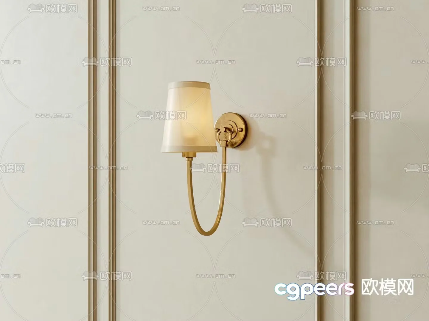 French wall light 3d model
