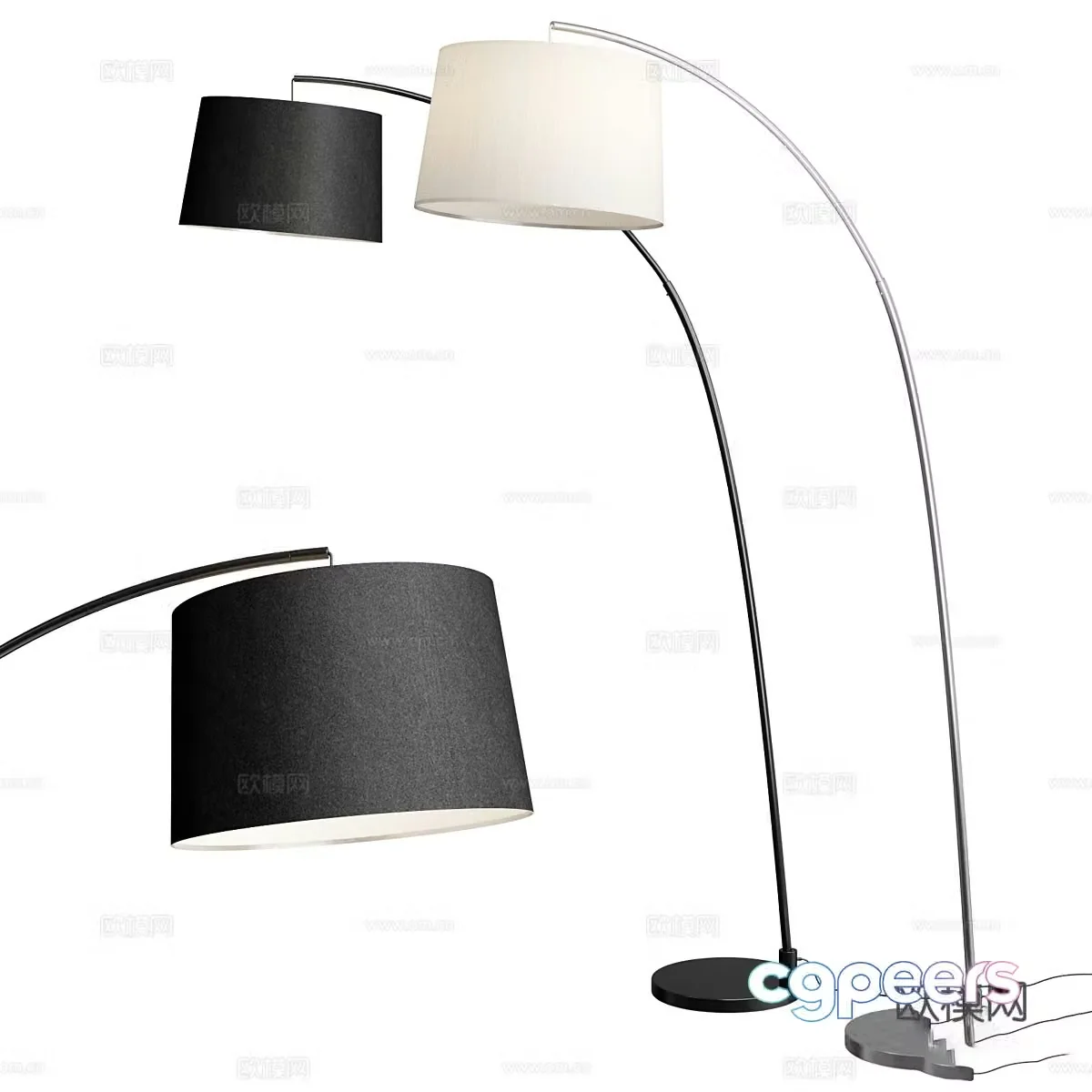 Modern Italian minimalist Waldun floor lamp 3d model