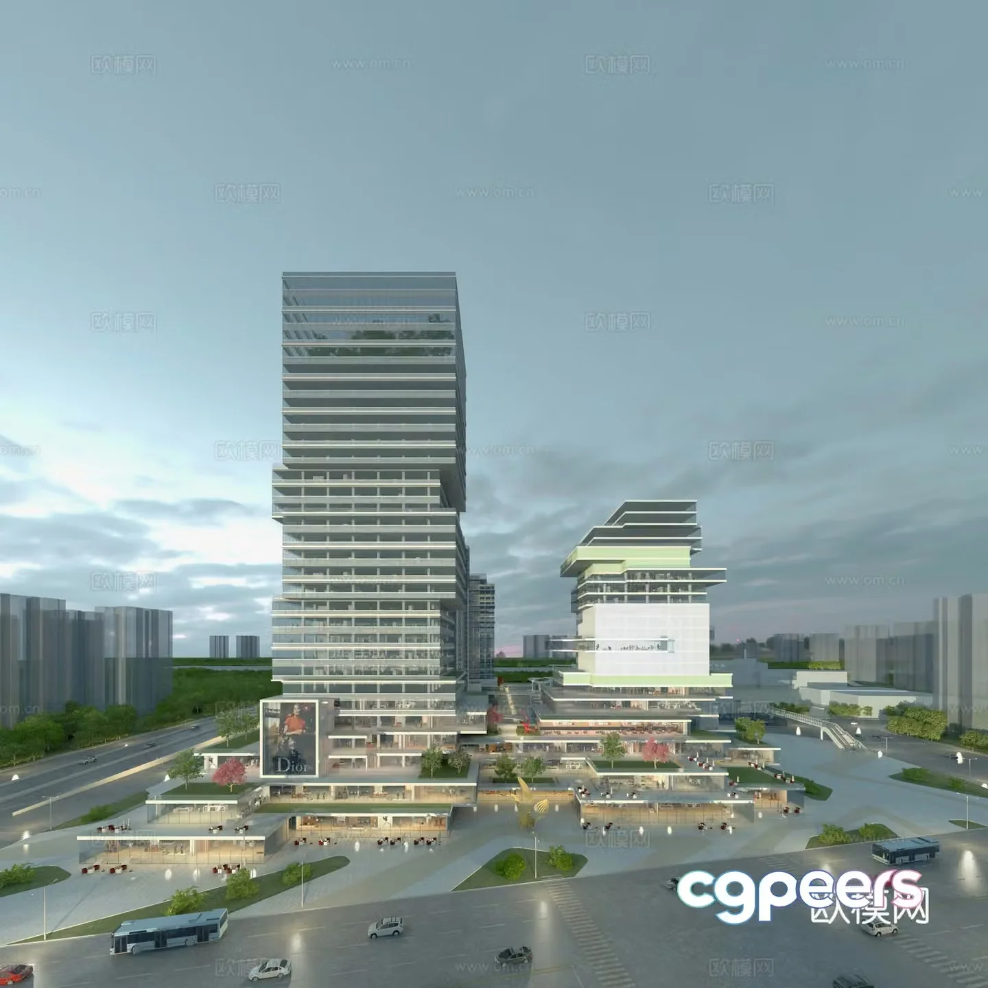 3D model of commercial complex