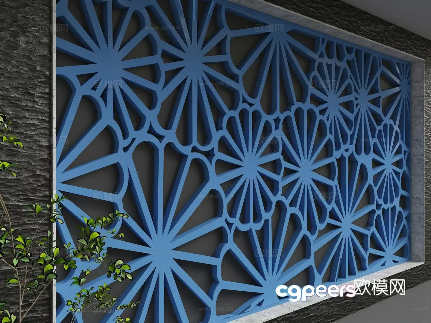 Modern background wall 3d model