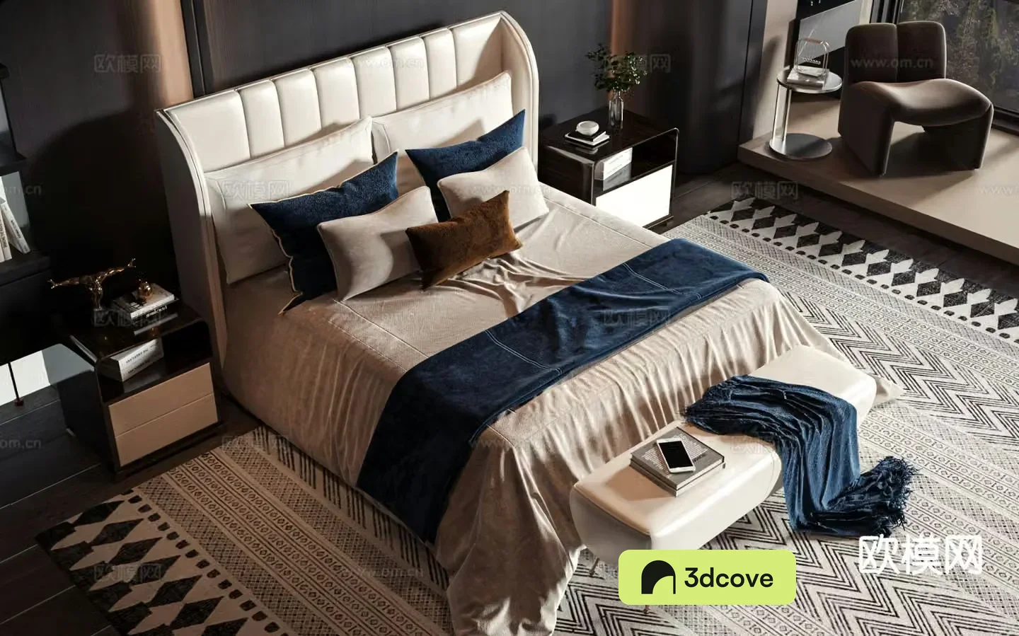 Modern double bed