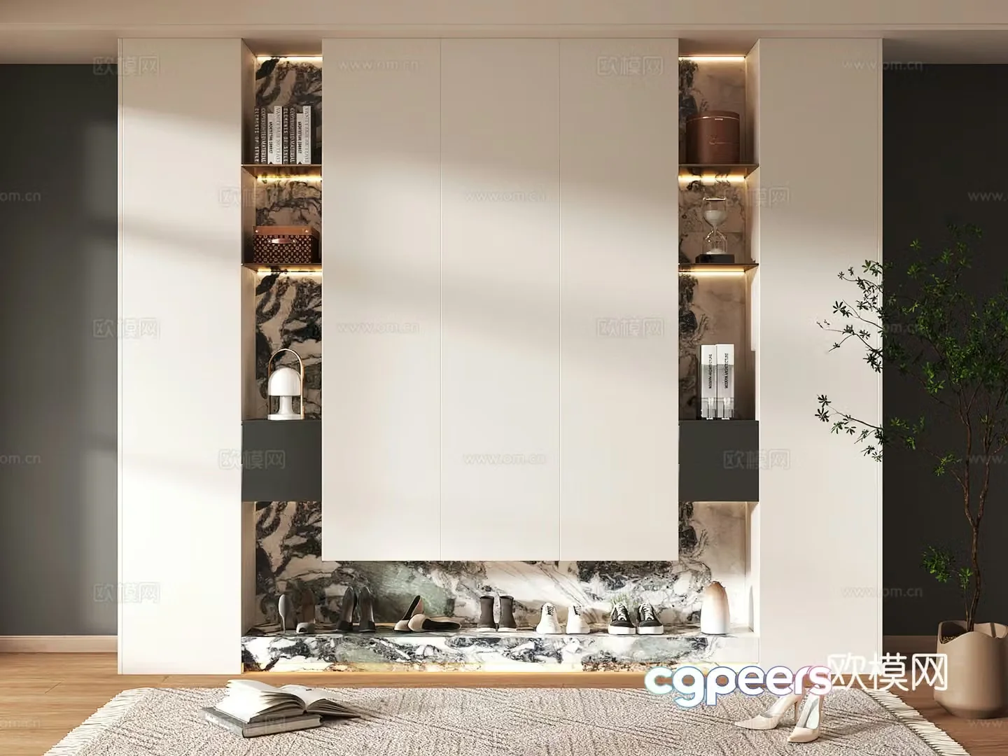 Shoe cabinet design shoe cabinet partition shoe cabinet porch shoe cabinet shoe cabinet rendering 3D model