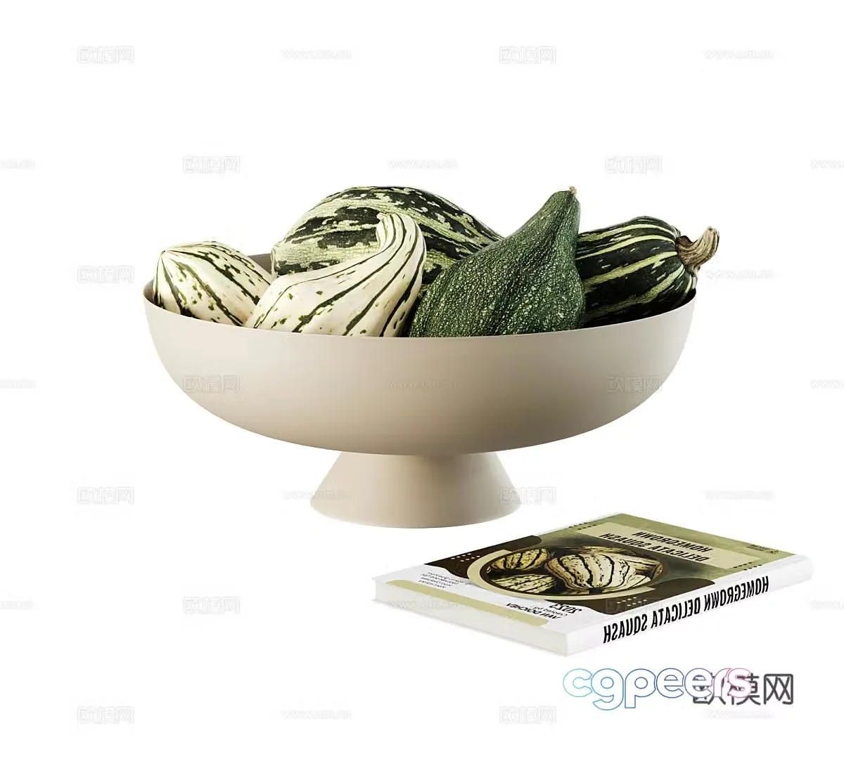 Fruit plate Fruit and vegetable ornaments Fruit and vegetable ornaments Kitchen ornaments Dining table ornaments Side cabinet ornaments Book 3D model