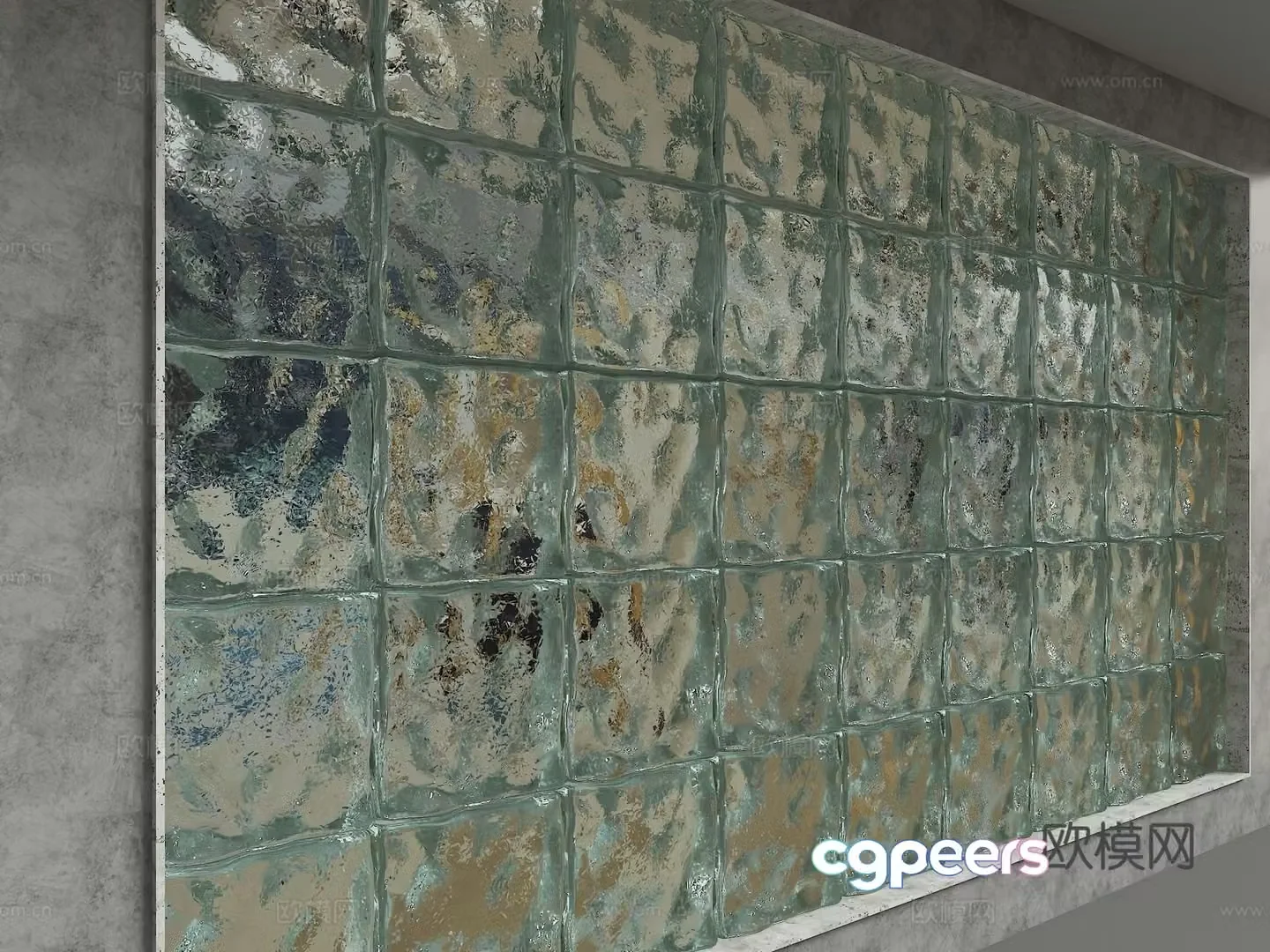 Modern glass partition 3d model