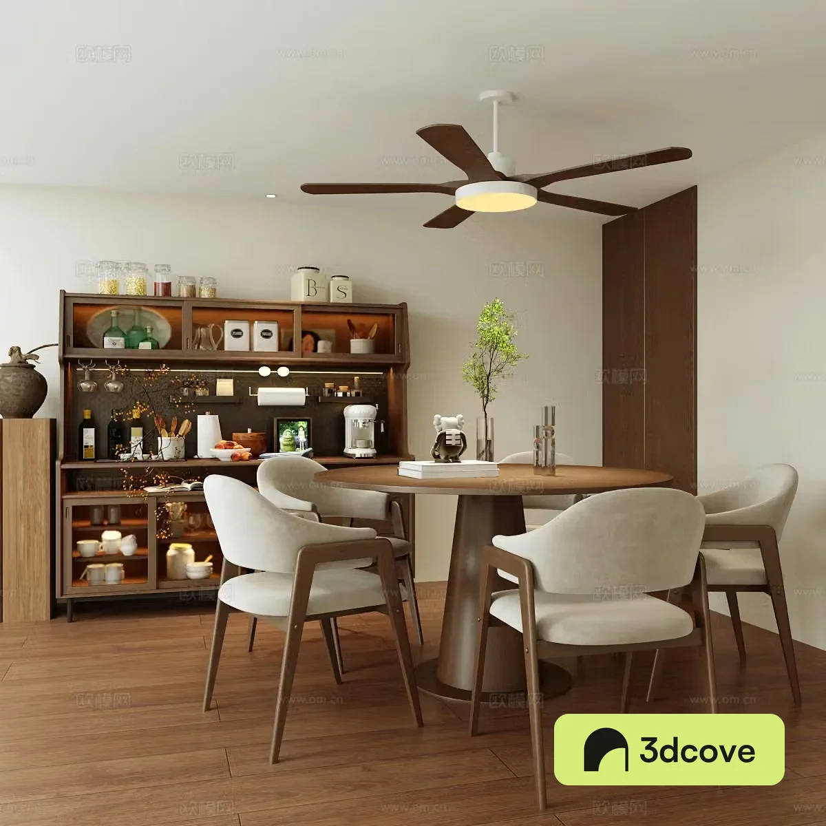 Waviva Home Restaurant Dining Table and Chair Combination Sideboard