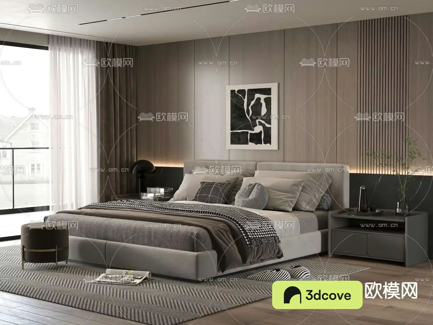 Minotti modern double bed