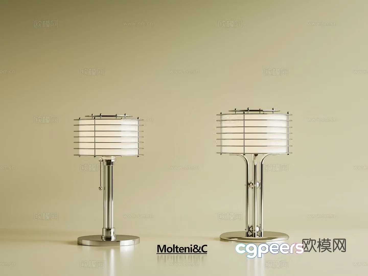 Modern simple lamp combination Modern Bauhaus lamp Bauhaus desk lamp Bauhaus floor lamp 3D model