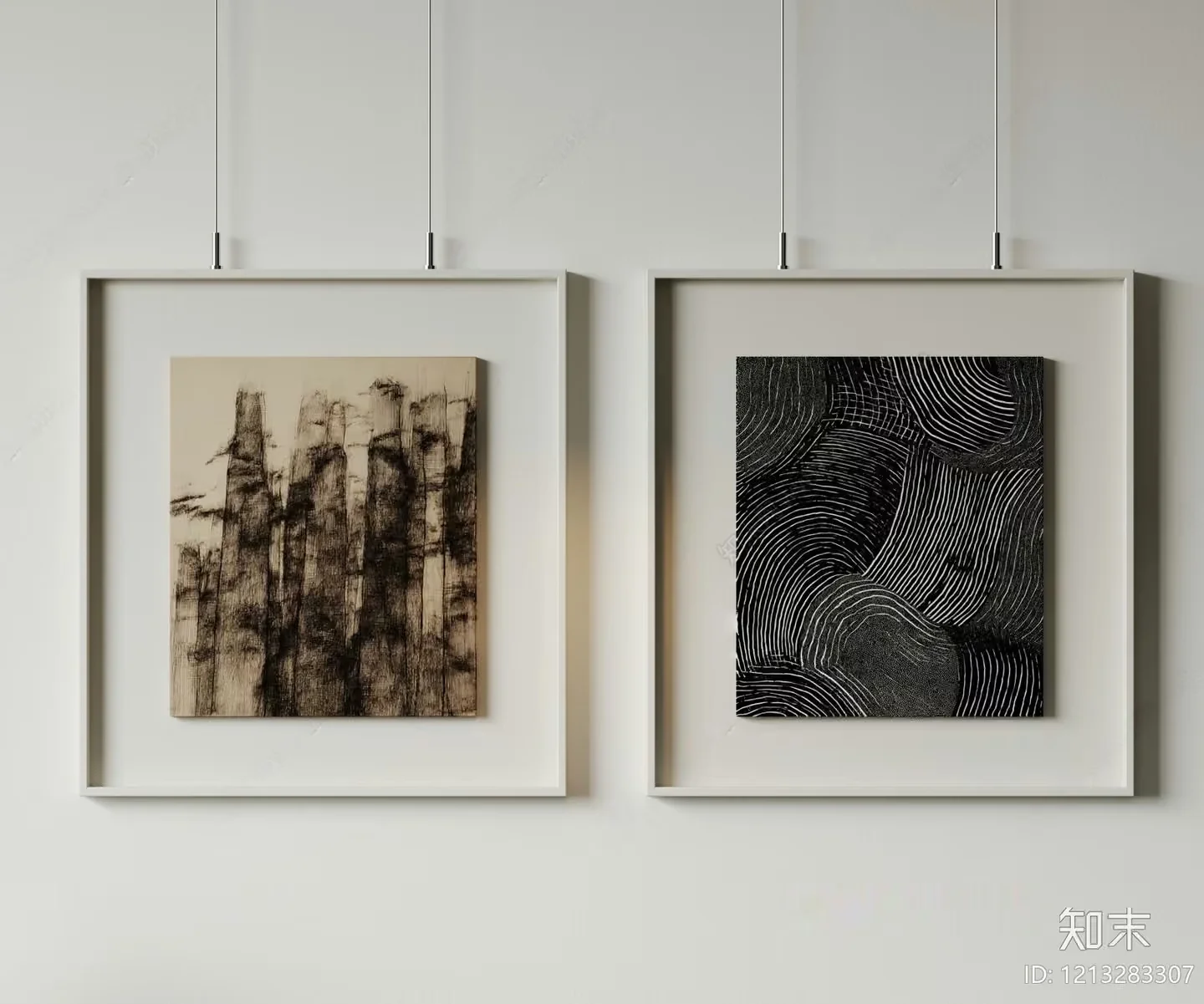 Abstract Art Prints 3D Model – 4460 – VRAY Render
