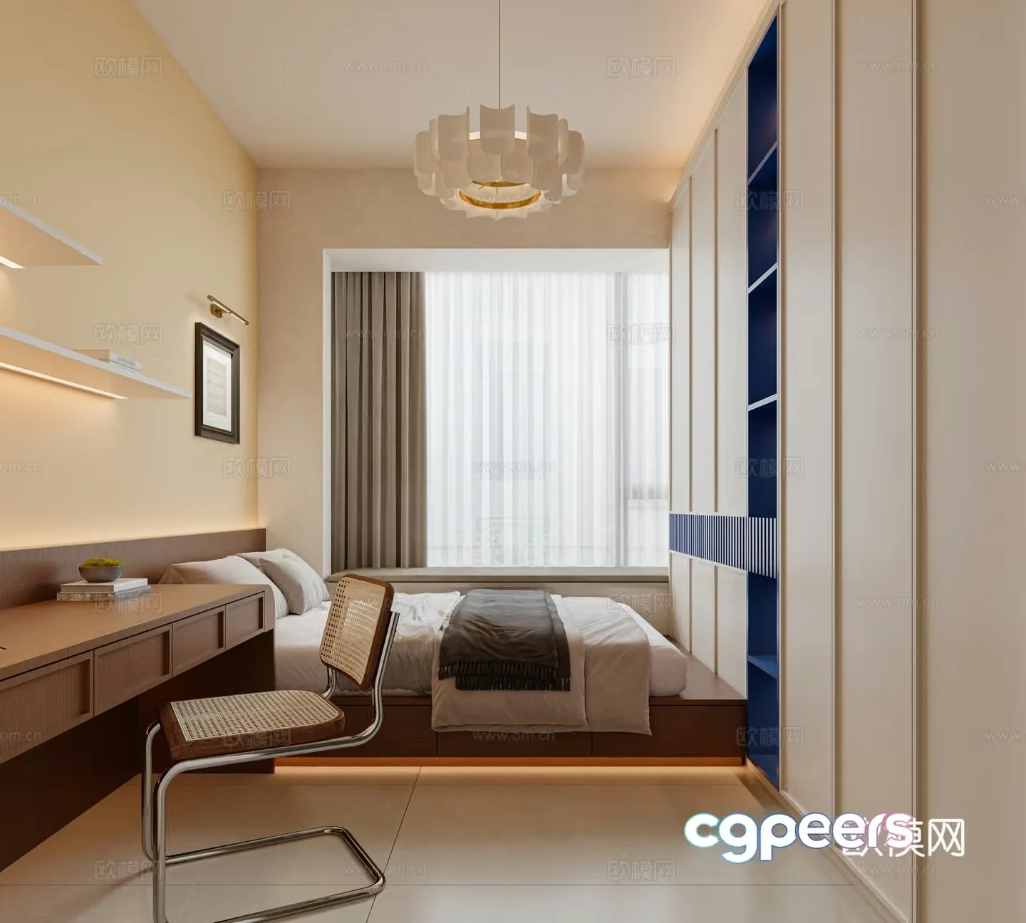 Medium style bedroom children’s room 3D model