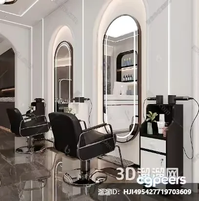 A Modern Salon 3D Model – 13870 – VRAY Render
