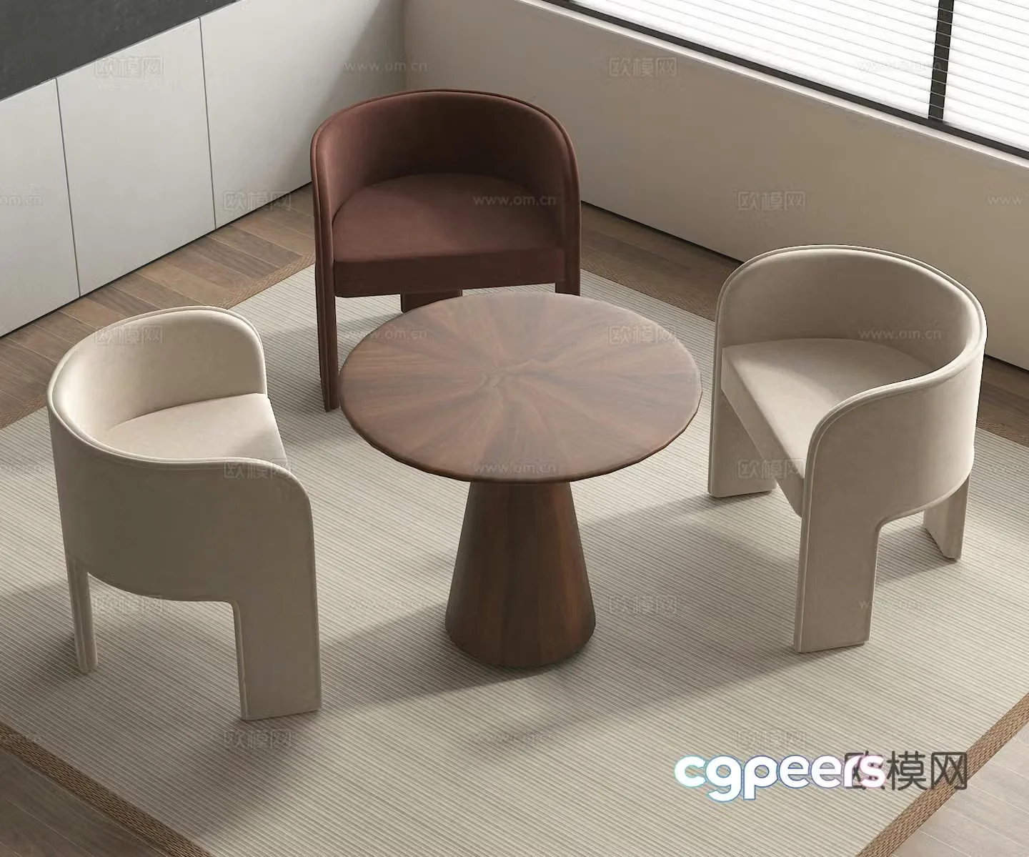 Leisure table and chairs negotiation table and chairs coffee table and chair 3d model