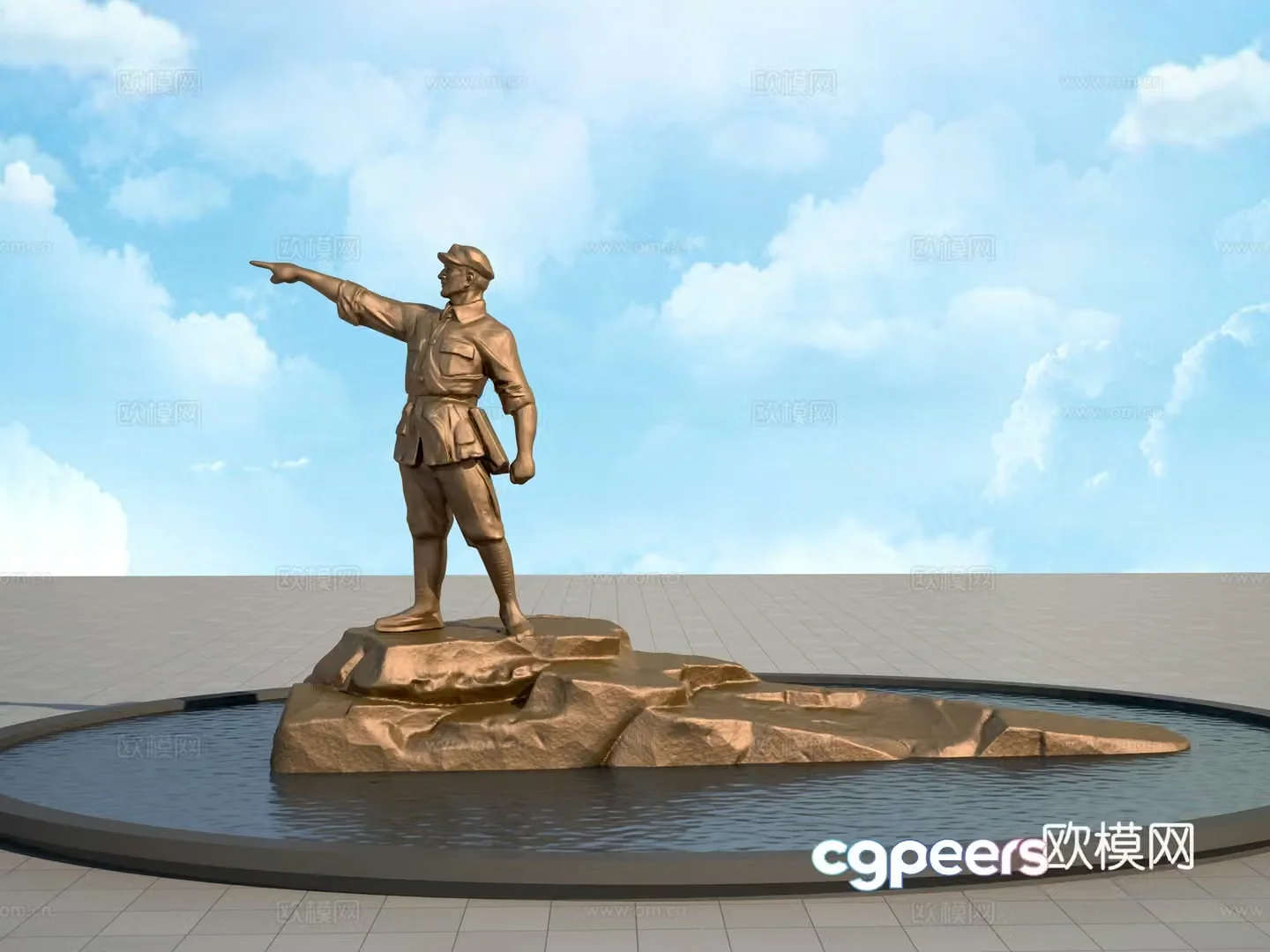 Chinese Red Army 3D Model