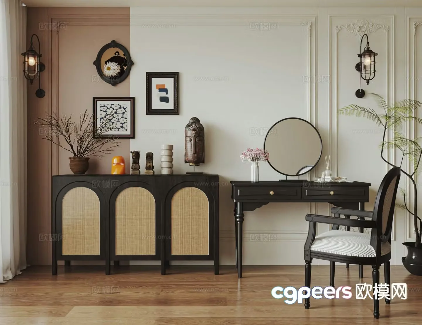 French dressing table 3d model