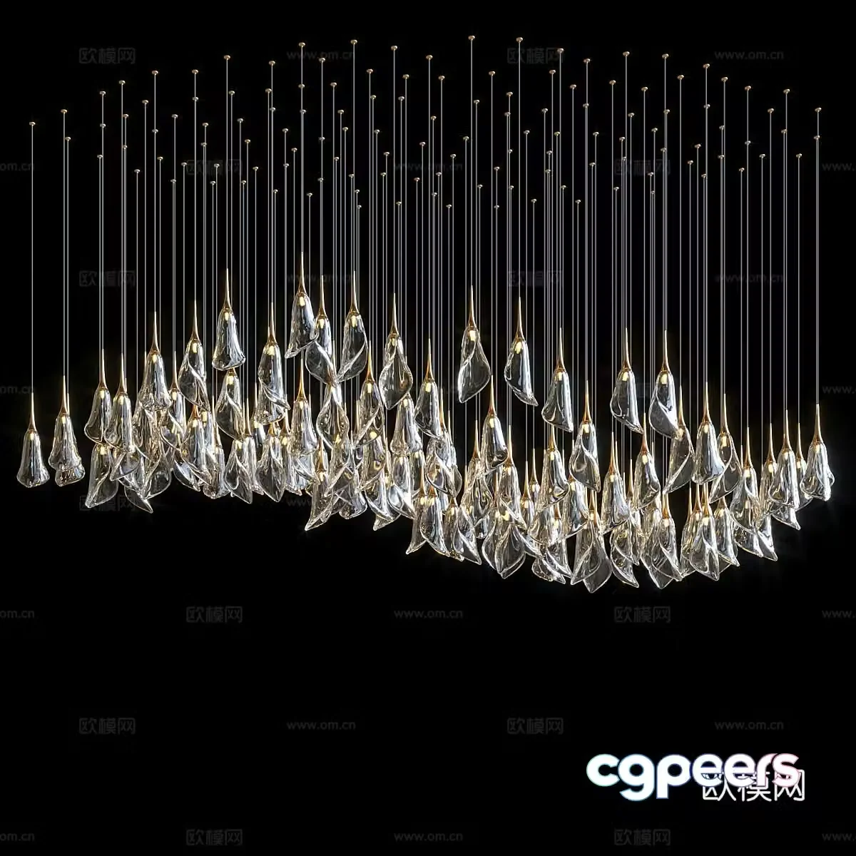 Hotel chandeliers crystal chandeliers glass chandeliers lobby chandeliers hall chandeliers sales office chandeliers 3D model