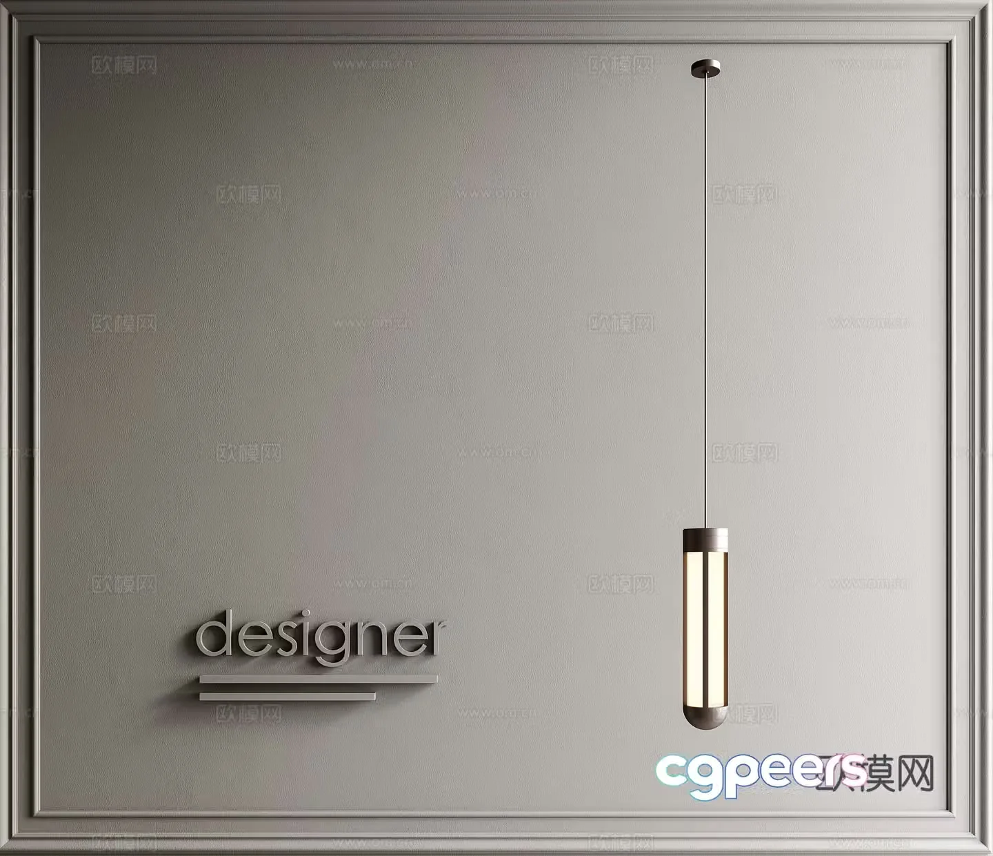 Modern Italian light luxury chandelier 3D model