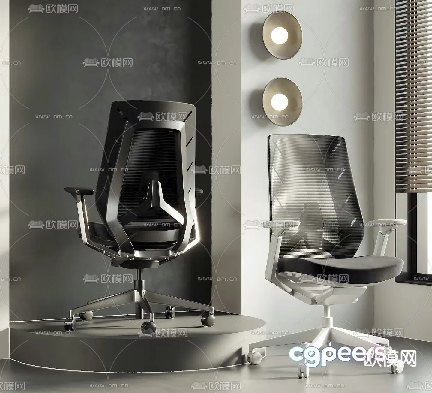 Office chair staff chair 3d model