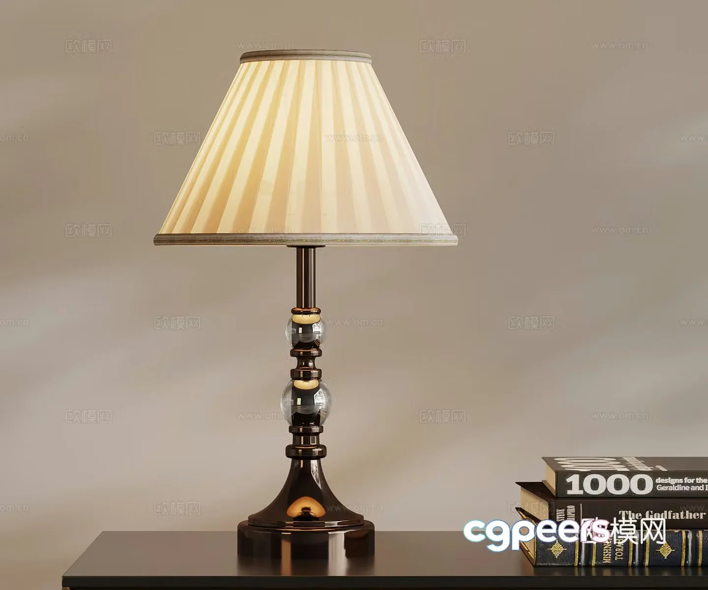 French retro style lamp 3d model