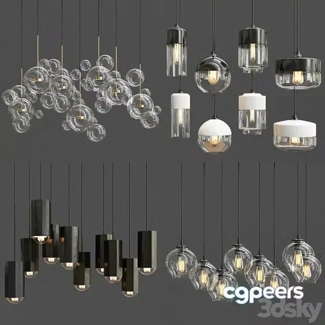3ds Max Free – Collection of Pendant Lights