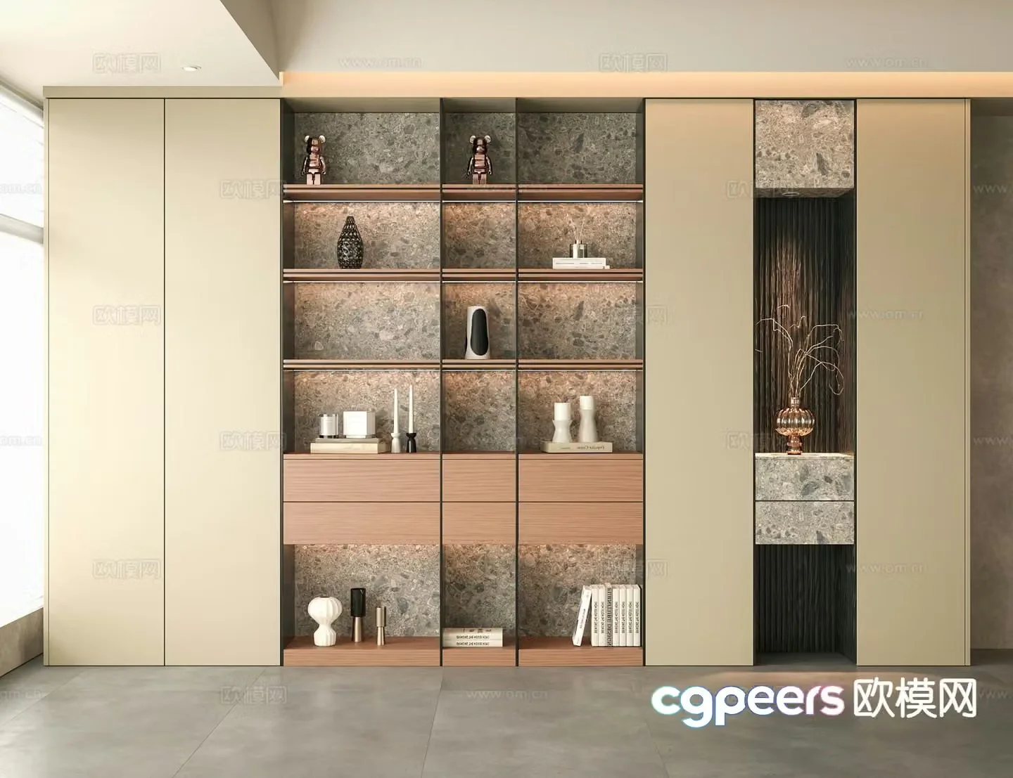 Modern decorative cabinet 3d model