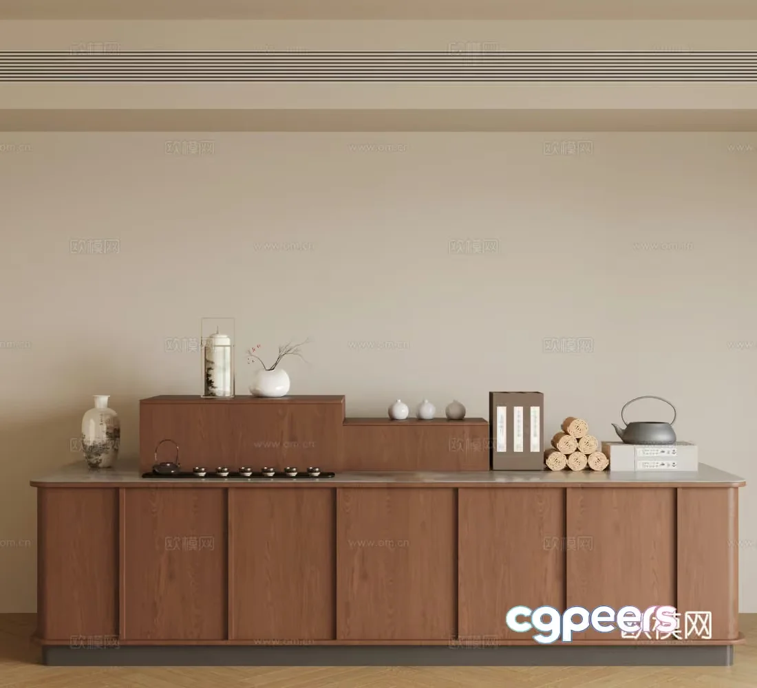 Modern Kitchen Design 3D Model – 4909 – VRAY Render