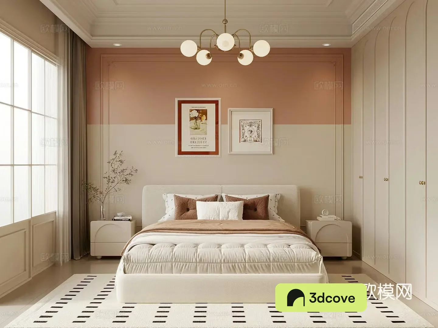 French creamy bedroom