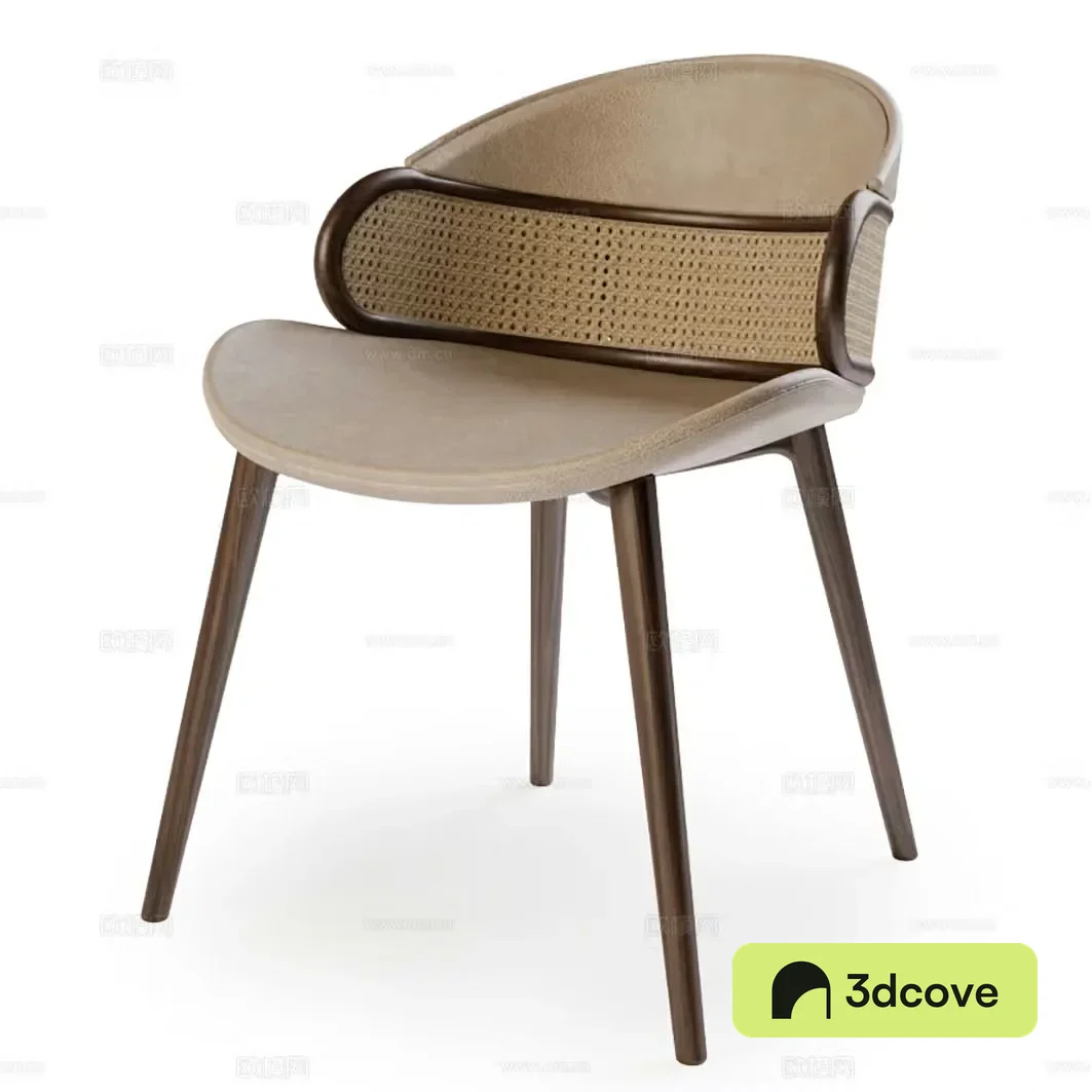 Wasabi style single chair B&B single chair B&B leisure chair Rattan single chair Rattan casual chair Rattan casual chair Rattan casual chair Rattan 3D model