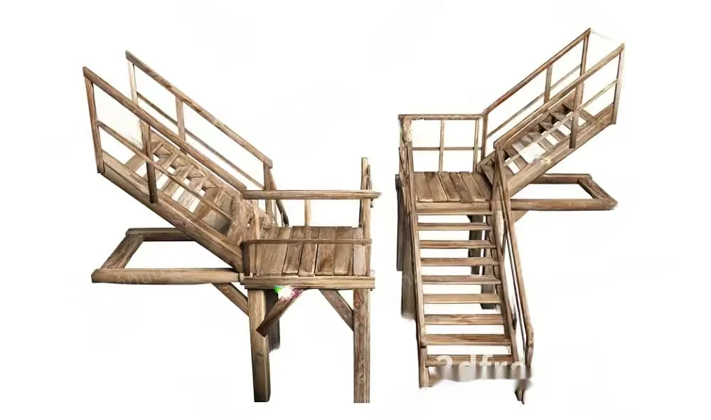 Wooden Staircase Structure 3D Model – 18743 – VRAY Render