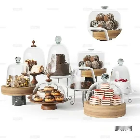A Collection Of Cakes And Pastries 3D Model – 16675 – CORONA Render