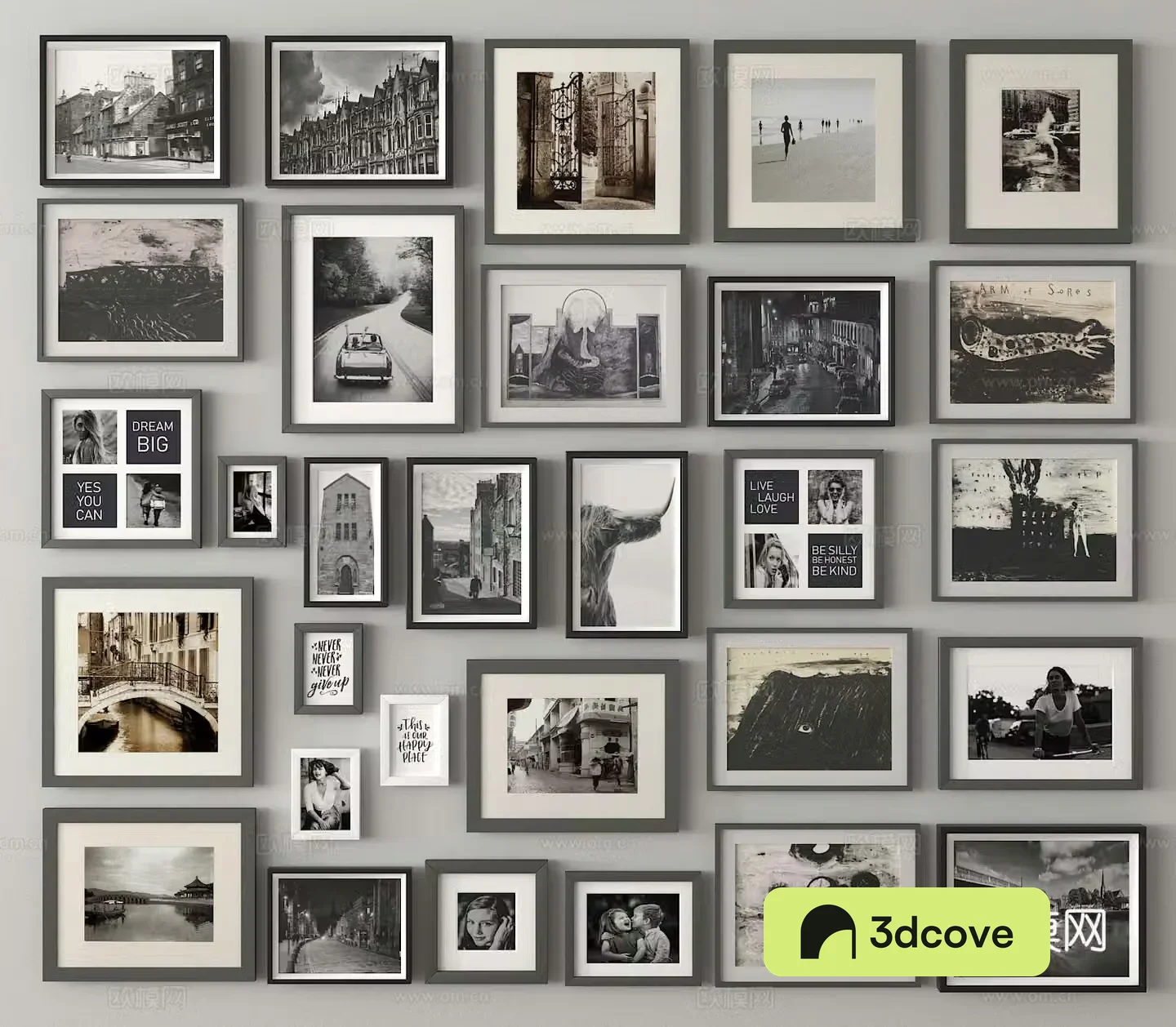 Architectural paintings decorative paintings combination paintings photo walls photo frames