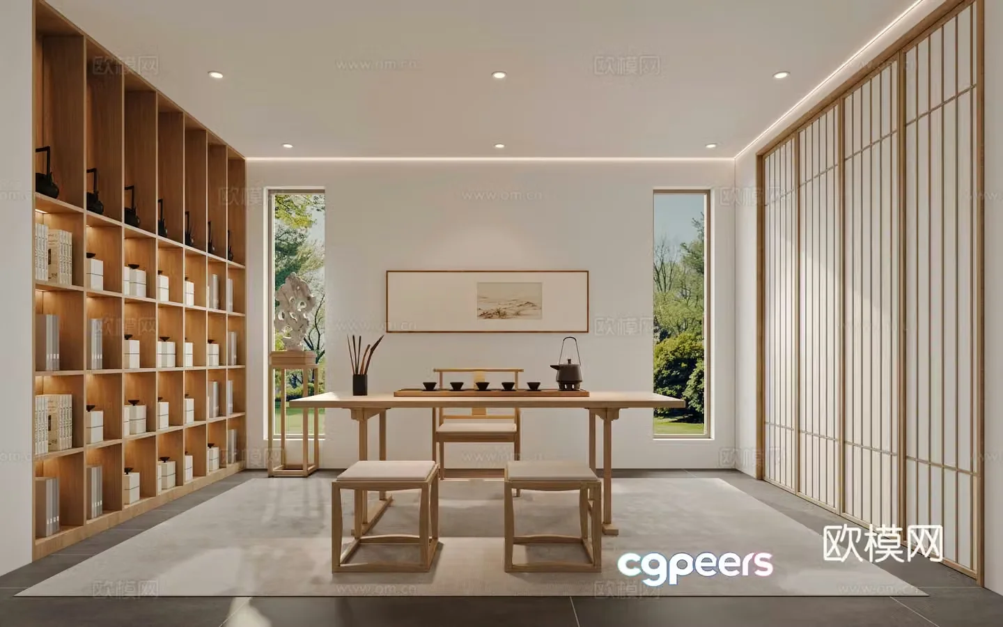 New Chinese tea room 3D model